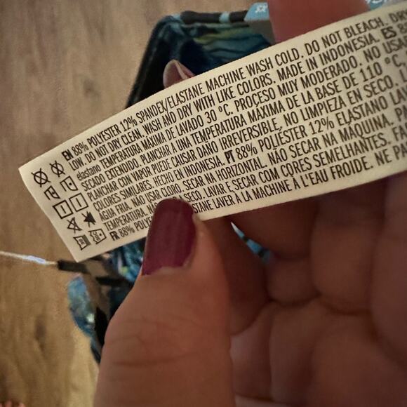 🍷NWT forever 21 high waisted tropical printed yoga athletic pants size xs - Picture 3 of 7